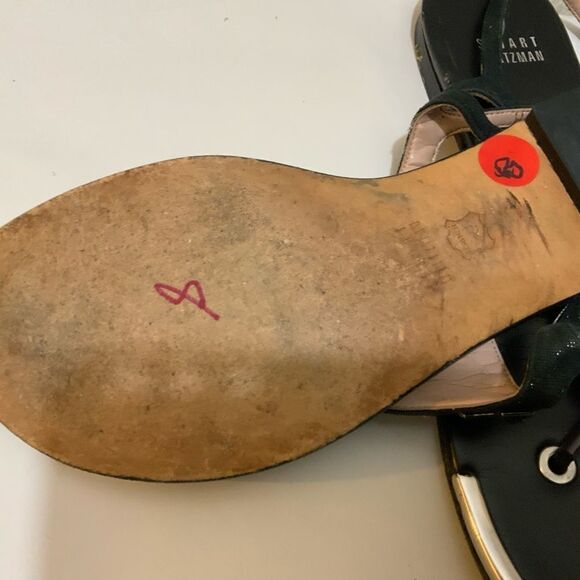 Stuart Weitzman  black flat sandals size 8 - Picture 6 of 10